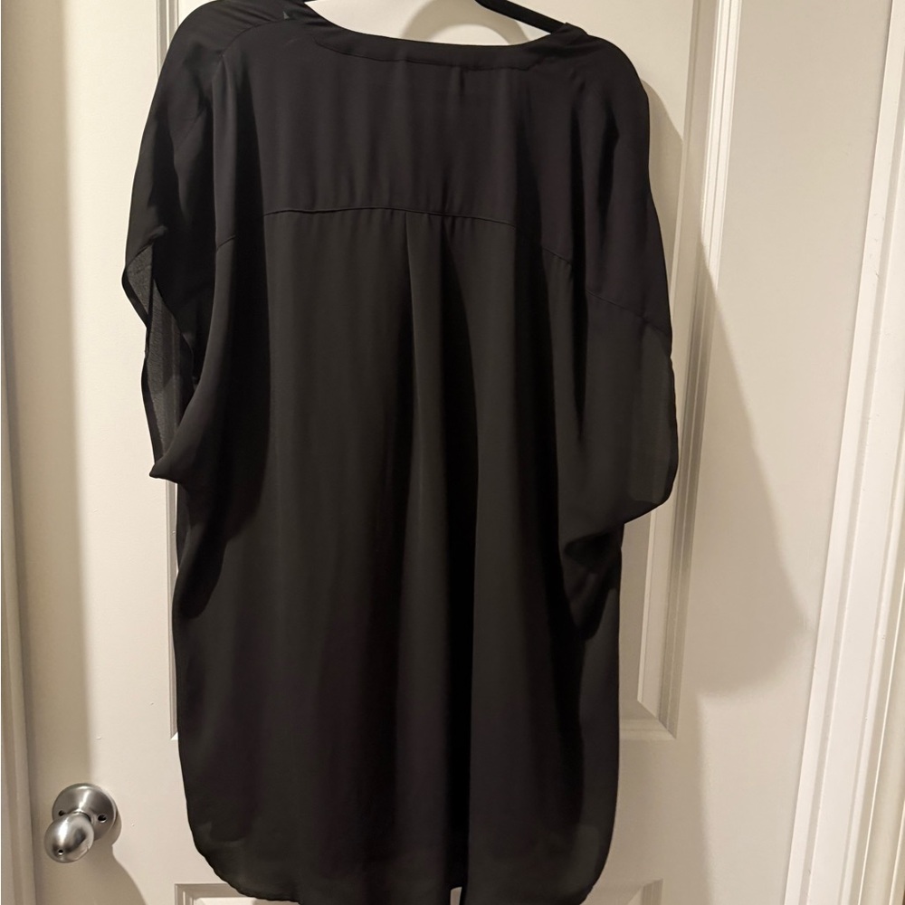 Torrid Black Zip Front Blouse - Picture 6 of 6